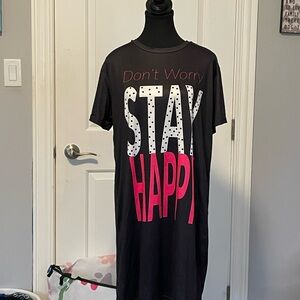Black and Pink Graphic Sleep Shirt